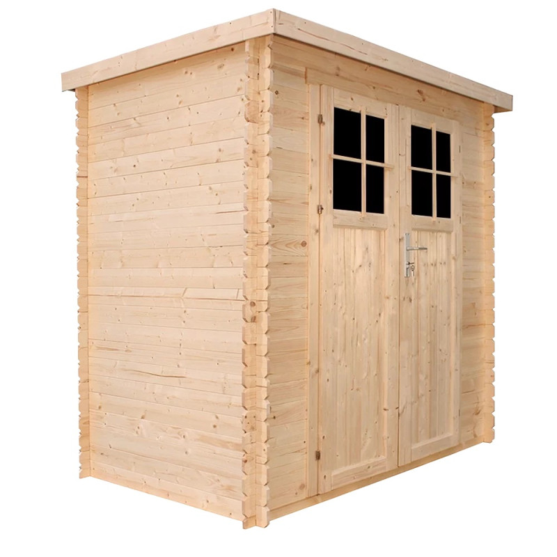 Abri de jardin 2m² - porte 34mm - bois 19mm - avec plancher - Timbela