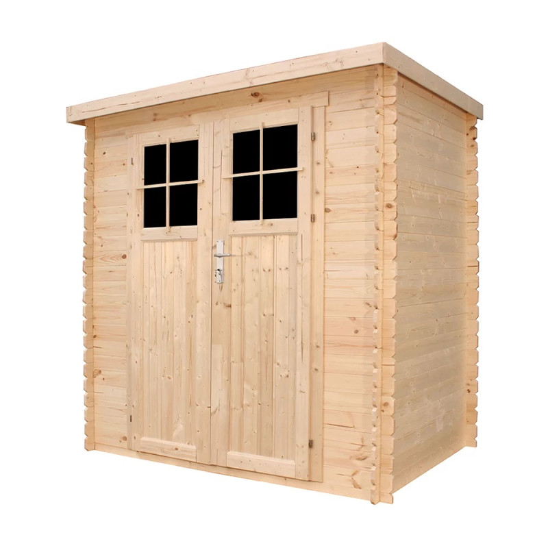 Abri de jardin 2m² - porte 34mm - bois 19mm - avec plancher - Timbela