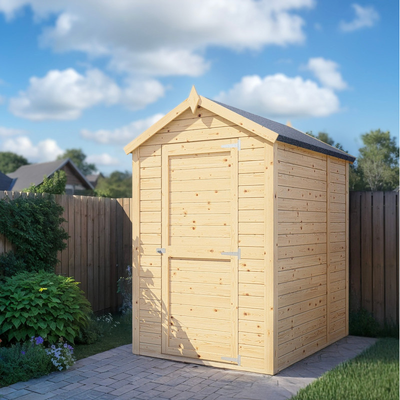 Abri de jardin en bois brut 2,2m² - Medium - avec plancher - Bertilo
